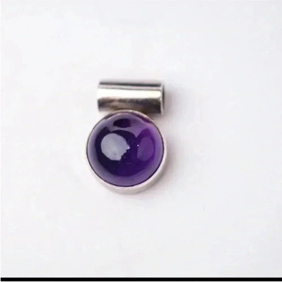 Dazzling VINTAGE Amethyst Pendant Sterling Silver Gorgeous Little Star - Picture 12 of 16